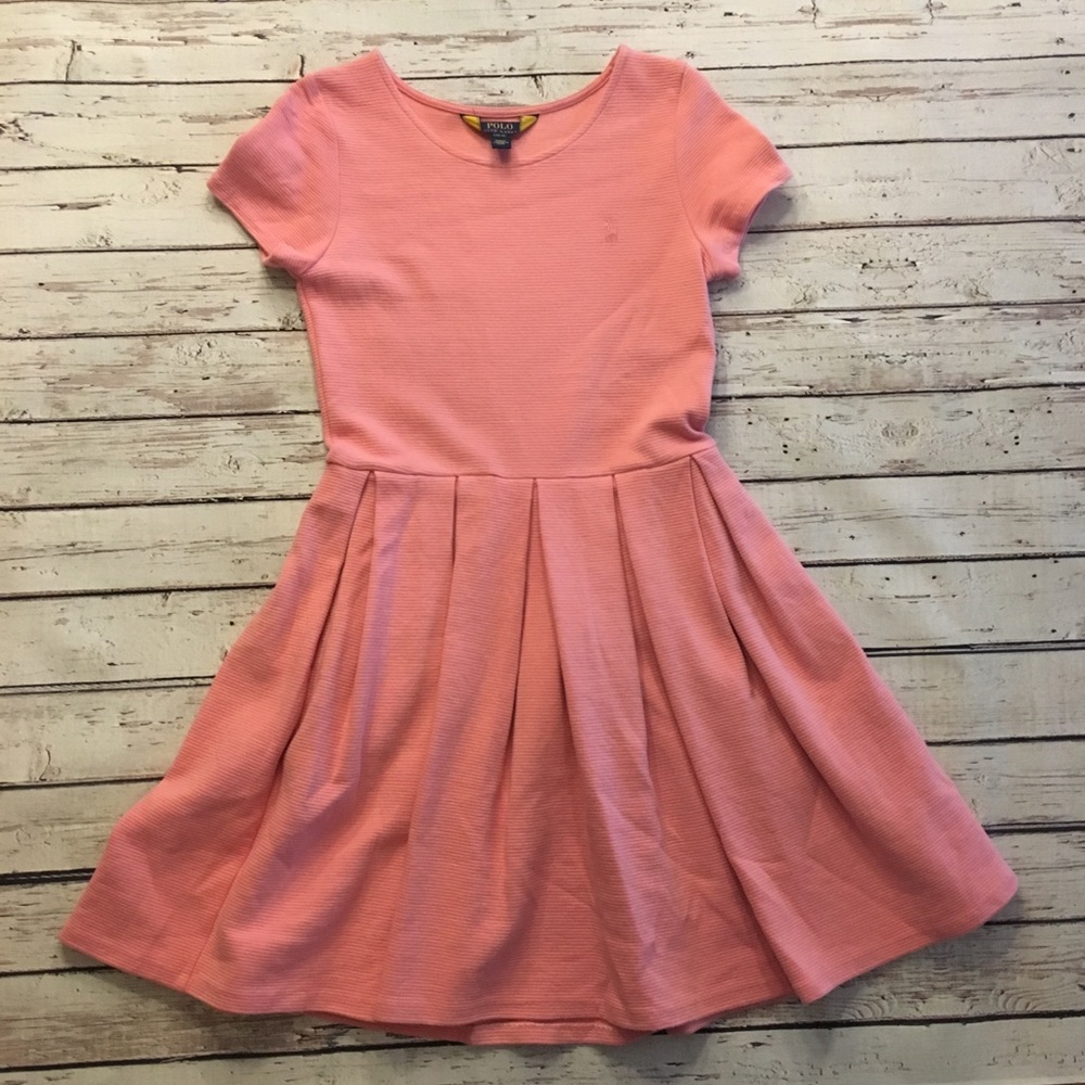 Girls Polo dress in light pink